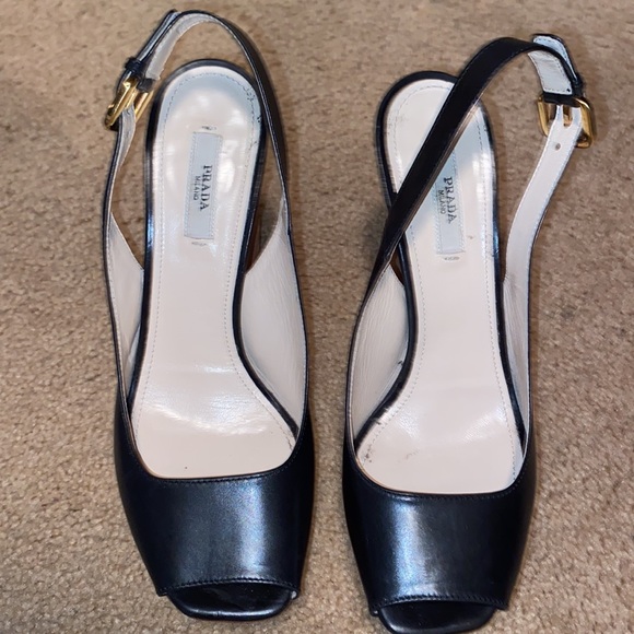 Vintage Unique Prada Open Toe Heels - Picture 3 of 4
